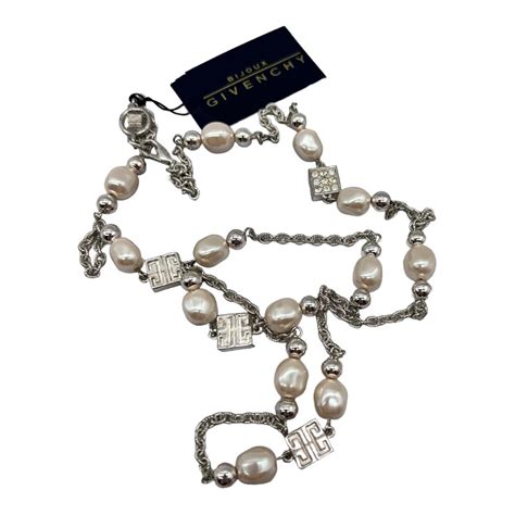 givenchy jewelry pearl necklace|givenchy pearl necklace vintage.